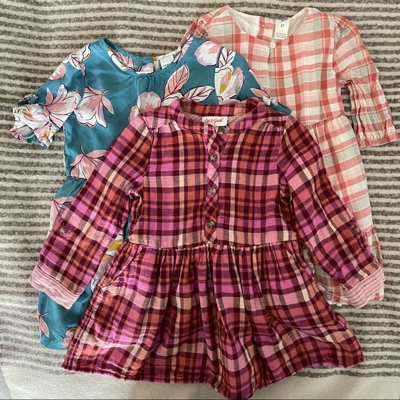 Bundle 3 EUC Girls 2T Dresses - Carters, Osh Kosh, Cat & Jack - Picture 1 of 11